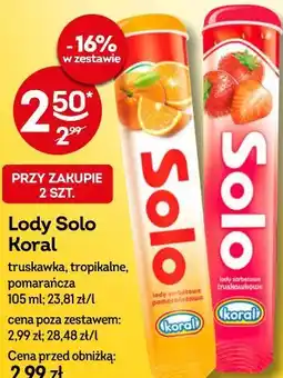 Żabka Lody Solo Koral oferta
