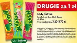 Żabka Lody Kaktus Long Polewka Sour, Gibek, Classic oferta
