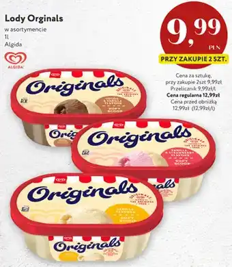 Lody Algida Originals Vanilla Flavour