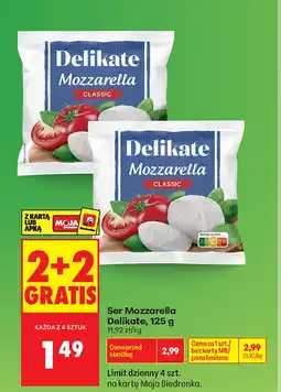 Biedronka Mozzarella Delikate oferta