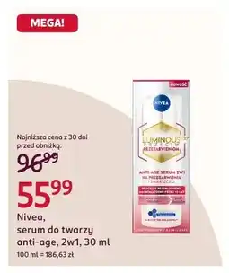 Rossmann Serum do twarzy anti-age 2w1 Nivea oferta