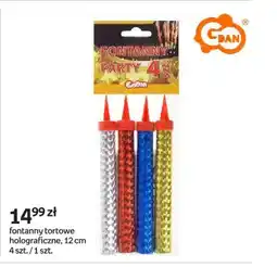 Empik Fontanny tortowe holograficzne GoDan 4-pak 12 cm oferta