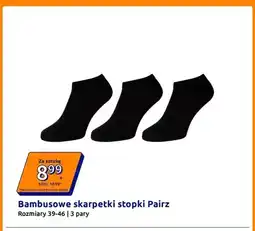 Action Bambusowe skarpetki stopki Pairz 3-pak oferta