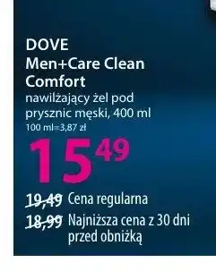 Hebe Nawilżający żel pod prysznic męski DOVE Men+Care Clean Comfort oferta