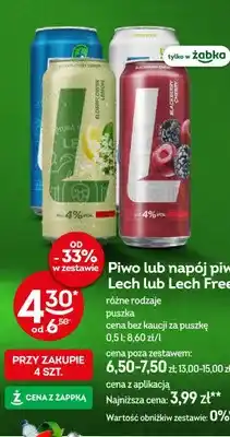 Żabka Napój piwny Lech Elderflower Lemon oferta