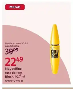 Rossmann Tusz do rzęs Maybelline Colossal Black oferta