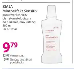 Hebe Przeciwpróchniczy płyn stomatologiczny do płukania jamy ustnej ZIAJA Mintperfekt Sensitiv oferta