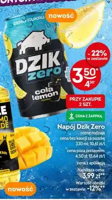 Żabka Napój Dzik Zero cola lemon oferta