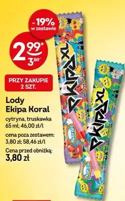 Żabka Lody Ekipa Koral cytryna oferta