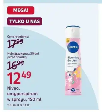 Rossmann Antyperspirant w sprayu Nivea oferta