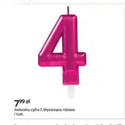 Empik Świeczka cyfra 4 błyszcząca różowa oferta
