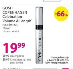 Hebe Tusz do rzęs GOSH COPENHAGEN Celebration Volume & Length oferta