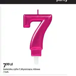 Empik Świeczka cyfra 7 błyszcząca różowa oferta