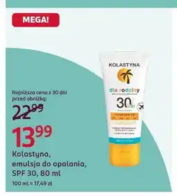 Rossmann Emulsja do opalania SPF 30 Kolastyna oferta