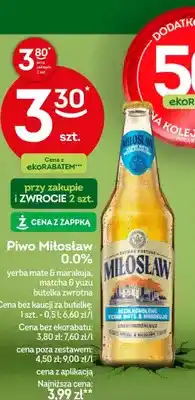 Żabka Piwo bezalkoholowe Miłosław 0.0% yerba mate & marakuja oferta