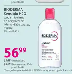 Hebe Woda micelarna do oczyszczania i demakijażu twarzy BIODERMA Sensibio H2O oferta