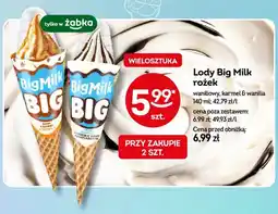 Żabka Lody Big Milk rożek waniliowy oferta