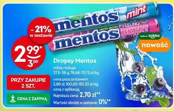 Żabka Dropsy Mentos mint oferta