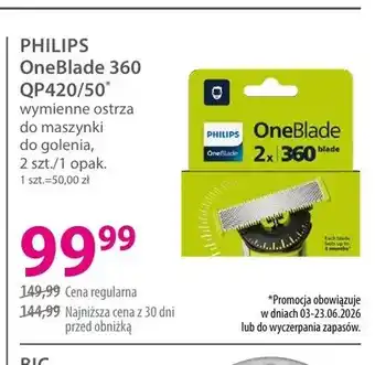 Hebe Wymienne ostrza do maszynki do golenia PHILIPS OneBlade 360 QP420/50 oferta