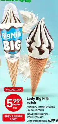 Żabka Lody Big Milk rożek waniliowy oferta