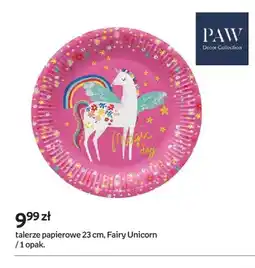 Empik Talerze papierowe PAW Decor Collection 23 cm Fairy Unicorn oferta
