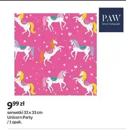 Empik Serwetki PAW Decor Collection 33x33 cm Unicorn Party oferta