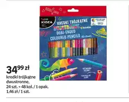 Empik Kredki trójkątne dwustronne Kidea 24 sztuki = 48 kolorów oferta