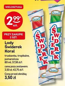 Żabka Lody Świderek Koral truskawka oferta
