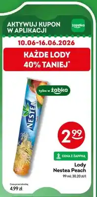 Żabka Lody Nestea Peach oferta