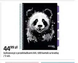 Empik Kołoszeszyt z przekładkami A4 100 kartek w kratkę Strigo oferta