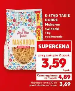 Kaufland K-STAĎ TAKIE DOBRE Makaron świderki 1 kg opakowanie oferta