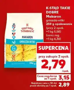 Kaufland K-STĄD TAKIE DOBRE Makaron gniazda-nitki 250 g opakowanie oferta