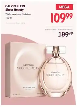 Rossmann Woda toaletowa dla kobiet Calvin Klein Sheer Beauty oferta