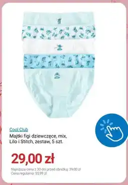 Smyk Majtki figi dziewczęce Cool Club Lilo i Stitch 5-pak oferta