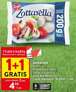 Intermarche Ser Zottarella Mozzarella Classic Zott oferta