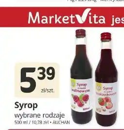 Marketvita Syrop o smaku truskawkowym Auchan oferta