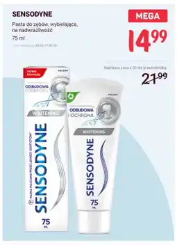 Rossmann Pasta do zębów Sensodyne Odbudowa i Ochrona Whitening oferta