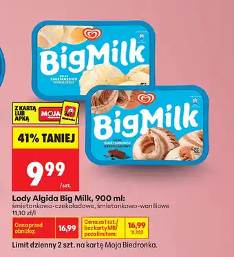 Biedronka Lody Big Milk oferta
