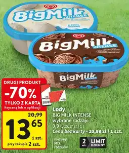 Intermarche Lody Big Milk Intense czekoladowy oferta