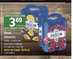 Marketvita Piwo bezalkoholowe Okocim 0,0% Grejpfrut z Limonką 4-pak oferta