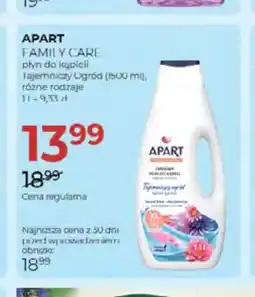 Jawa Drogerie Płyn do kąpieli Apart Family Care Tajemniczy Ogród oferta