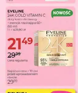Jawa Drogerie Krem do twarzy złoty i esencja napinająca 60+ Eveline 24K Gold Vitamin C oferta