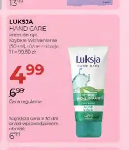 Jawa Drogerie Krem do rąk Hand Care Szybkie Wchłanianie Luksja oferta