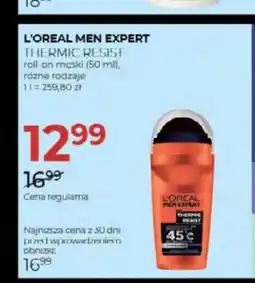 Jawa Drogerie Dezodorant roll-on męski L'Oreal Men Expert Thermic Resist oferta