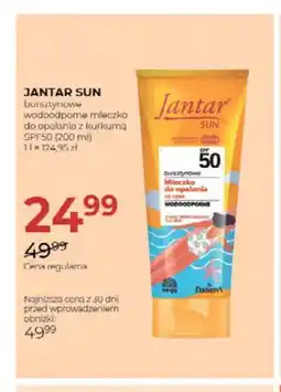Jawa Drogerie Mleczko do opalania Jantar Sun bursztynowe wodoodporne z kurkumą SPF50 oferta