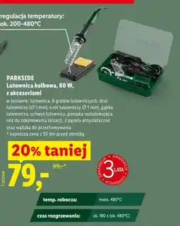 Lidl Lutownica kolbowa PARKSIDE 60W z akcesoriami oferta