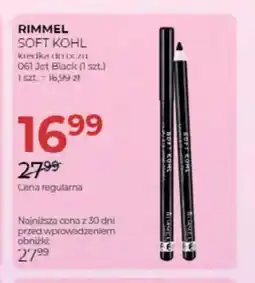 Jawa Drogerie Kredka do oczu Rimmel Soft Kohl 061 Jet Black oferta
