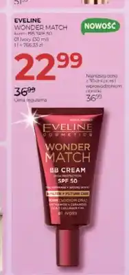 Jawa Drogerie Krem BB SPF 50 Eveline Wonder Match 01 Ivory oferta