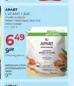 Jawa Drogerie Mydło w płynie Apart Creamy Care Mleko i Miód zapas oferta