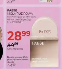 Jawa Drogerie Rozświetlający puder sypki Paese Mgła Pudrowa 02 Natural Beige oferta